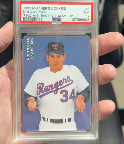 1992 Mother's Cookies #8 Nolan Ryan 7 No-Hitters — front