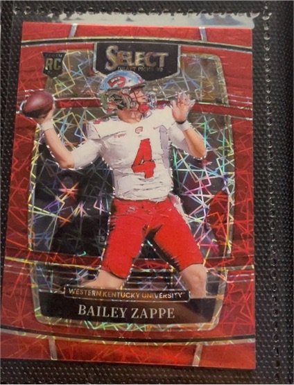 2022 Panini Select Draft Picks #10 Bailey Zappe — front