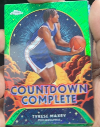 2024-25 Topps Chrome #CC-9 Tyrese Maxey Countdown Complete — front