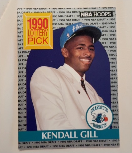 1990 NBA Hoops Lottery Pick #394 Kendall Gill — front