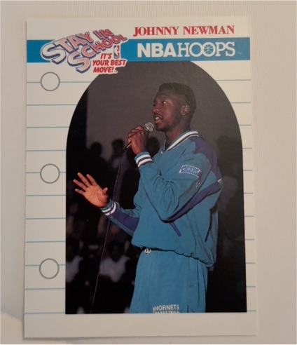 1990 NBA Hoops #386 Johnny Newman — front