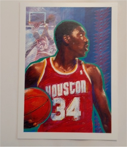 1990-91 Hoops #364 Hakeem Olajuwon Houston Rockets — front