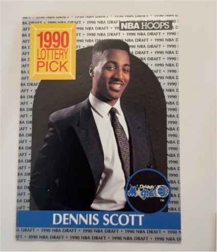 1990-91 NBA Hoops #393 Dennis Scott — front