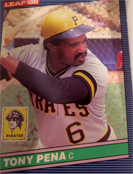 1986 Leaf #58 Tony Pena — front