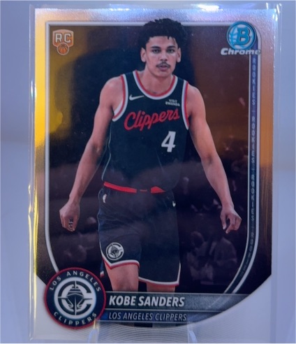 2025-26 Bowman Chrome #BCV-47 Kobe Sanders — front