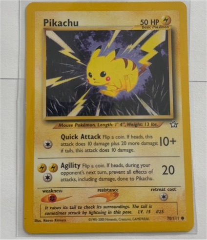1999 Neo Genesis #70 Pikachu — front