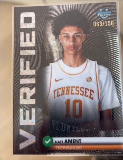 2025-26 Bowman Chrome #BV-10 Nate Ament — front