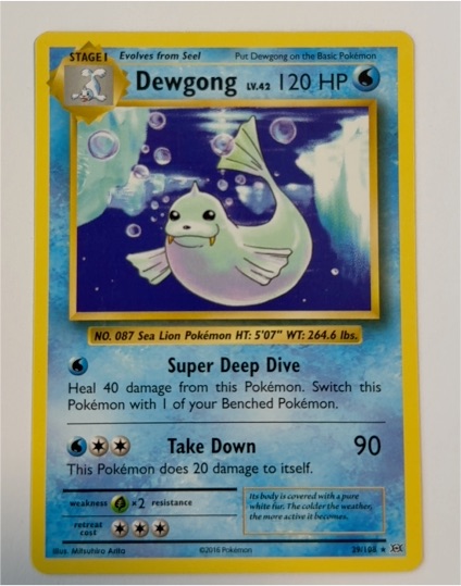 2016 Pokémon Evolutions #29 Dewgong — front
