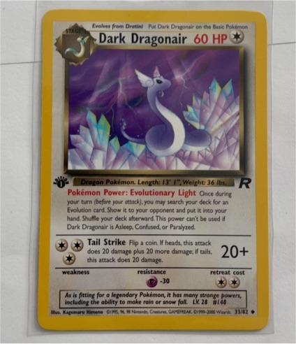 1999 Team Rocket #33 Dark Dragonair — front