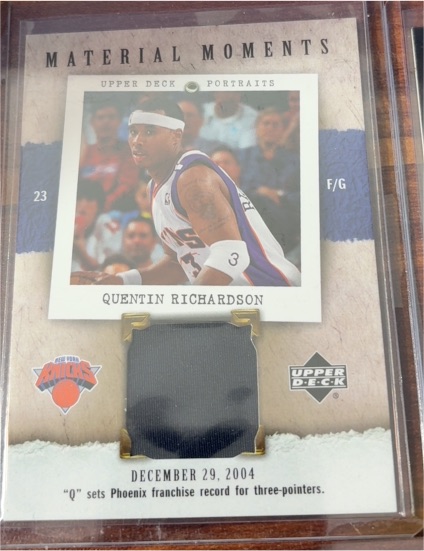 2005-06 Upper Deck Portraits Material Moments #MM-QR Quentin Richardson — front