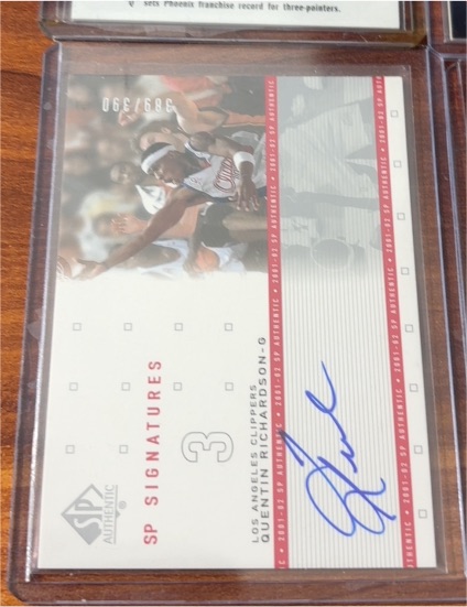 2001-02 Upper Deck SP Authentic SP Signatures #3 Quentin Richardson — front
