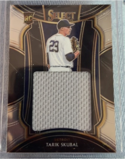 2021 Panini Select #RJS-TA Tarik Skubal Rookie Jumbo Swatch — front