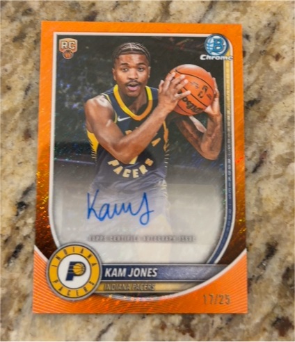2025-26 Topps Bowman Chrome #BCA-KO Kam Jones — front