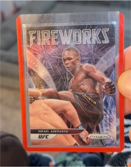 2022 Panini Prizm UFC Israel Adesanya Fireworks #7 — front