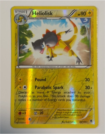 2014 Pokémon XY Phantom Forces #30 Heliolisk — front