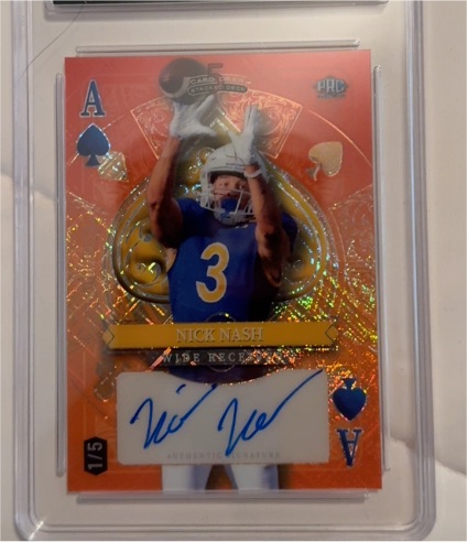 2024 Wild Card 5 Card Draw #Ace of Spades Nick Nash — front