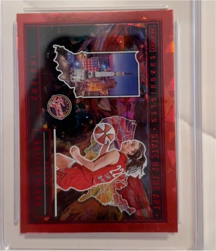 2025 Panini Exclusive Caitlin Clark Chronicled Red Ice State Of The Art #84 — front