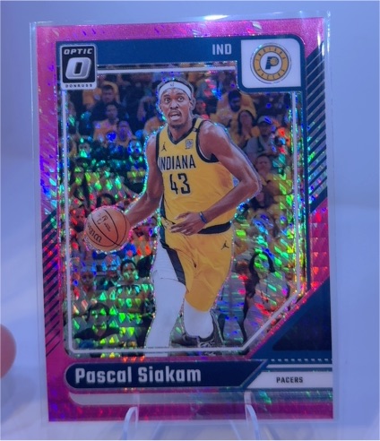 2024-25 Panini Donruss Optic #187 Pascal Siakam Pink Hyper Prizm — front