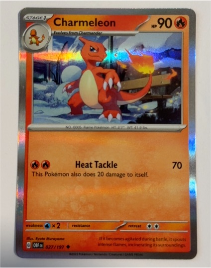 2022 Pokémon SV03 Obsidian Flames #27 Charmeleon — front