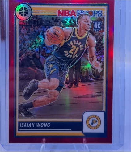 2023-24 Panini NBA Hoops Premium Stock #139 Isaiah Wong — front