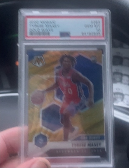 2020-21 Panini Mosaic #263 Tyrese Maxey NBA Debut — front