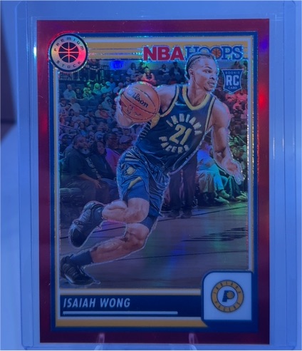 2023-24 Panini NBA Hoops Premium Stock #139 Isaiah Wong — front