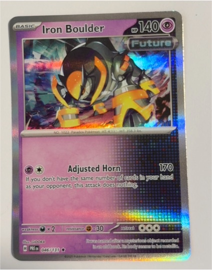 2023 Pokémon Prismatic Evolutions #046 Iron Boulder — front