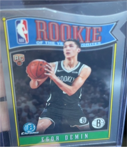 2025 Bowman Chrome #RY-8 Egor Demin Rookie of the Year Favorites — front