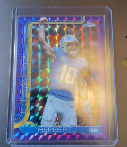 2025 Topps Chrome #158 Justin Herbert — front