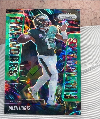 2025 Panini Prizm Fireworks #5 Jalen Hurts — front