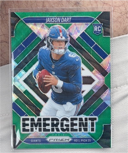 2025 Panini Prizm #6 Jaxson Dart Emergent Green Wave — front