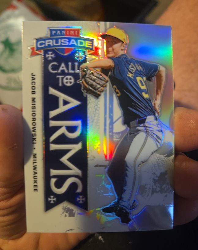 2025 Panini Crusade #16 Jacob Misiorowski Call To Arms Silver Prizm SP — front