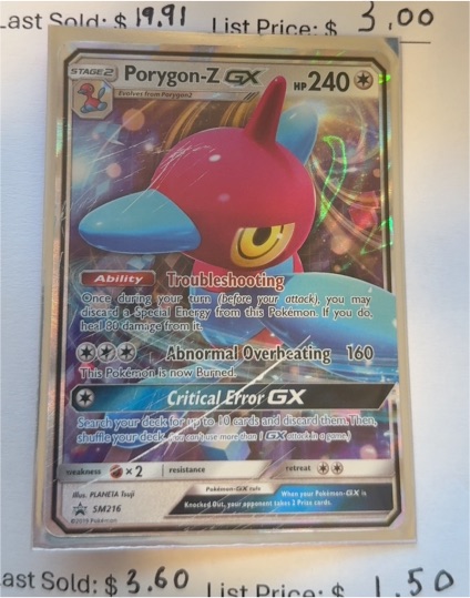 2019 Pokémon TCG Sun & Moon #SM216 Porygon-Z GX — front