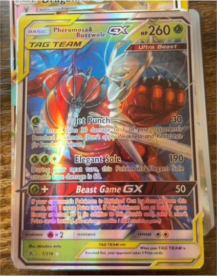 2019 Pokémon Unbroken Bonds #1 Pheromosa & Buzzwole GX — front
