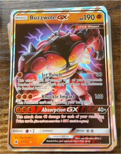 2017 Pokémon SM Crimson Invasion #57 Buzzwole GX — front