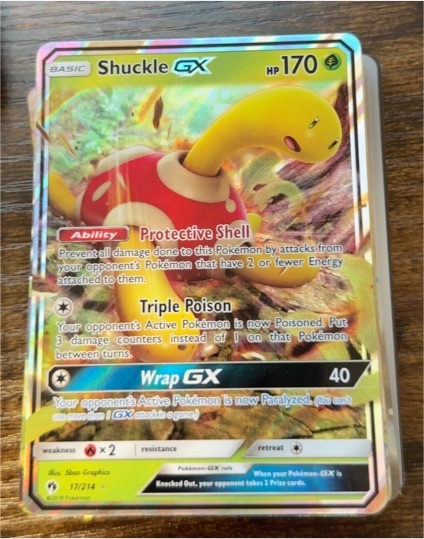 2017 Pokémon TCG SM Lost Thunder #17 Shuckle GX — front