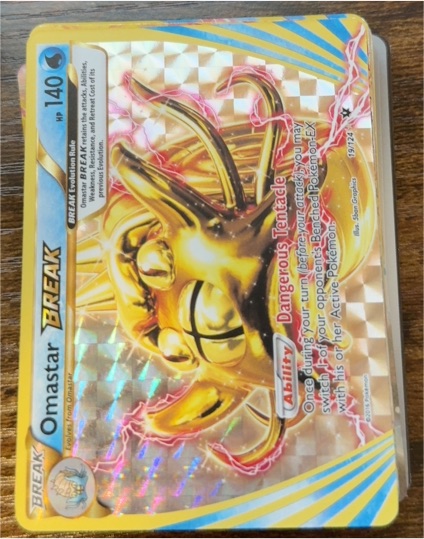 2016 Pokémon TCG Fates Collide #19 Omastar BREAK — front