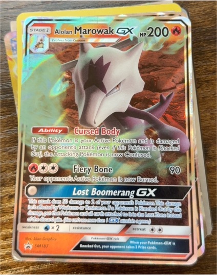2019 Pokémon TCG SM187 Alolan Marowak GX — front