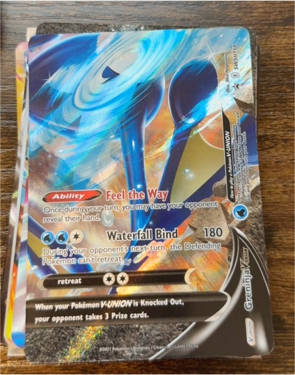 2021 Pokémon Sword & Shield Black Star Promo #SWSH158 Greninja V-Union (Bottom Right) — front
