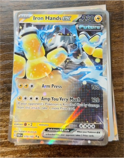 2022 Pokémon Sv04: Paradox Rift #070 Iron Hands EX — front