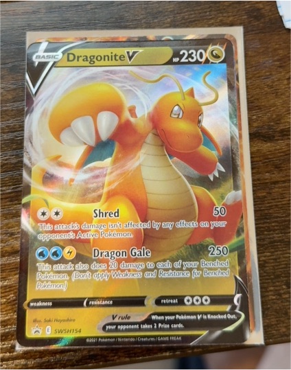 2021 Pokémon SWSH #SWSH154 Dragonite V — front