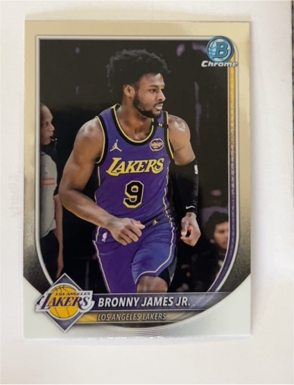 2025-26 Topps Bowman Chrome #182 Bronny James Jr. — front