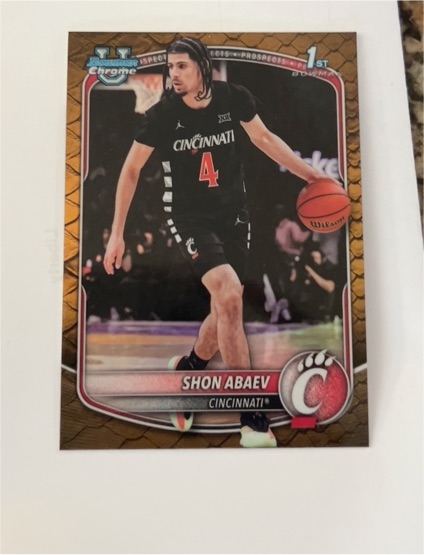 2025-26 Bowman Chrome #BCP-19 Shon Abaev — front