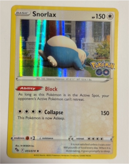 2022 Pokémon Go #055 Snorlax — front
