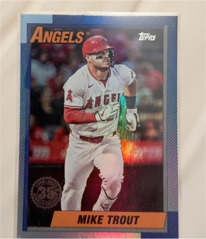 2025 Topps Update #U90-38 Mike Trout 35th Anniversary Los Angeles Angels — front