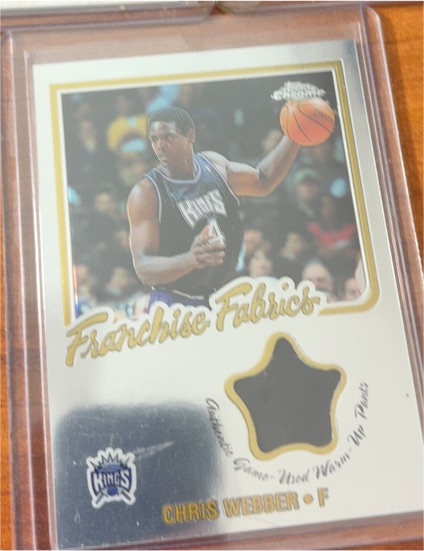 2002-03 Topps Chrome Franchise Fabrics #FF-CW Chris Webber — front