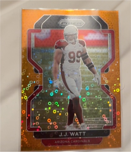2021 Panini Prizm #79 J.J. Watt Orange Disco — front