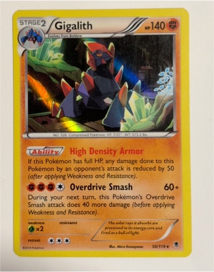 2014 Pokémon XY Phantom Forces #50 Gigalith — front