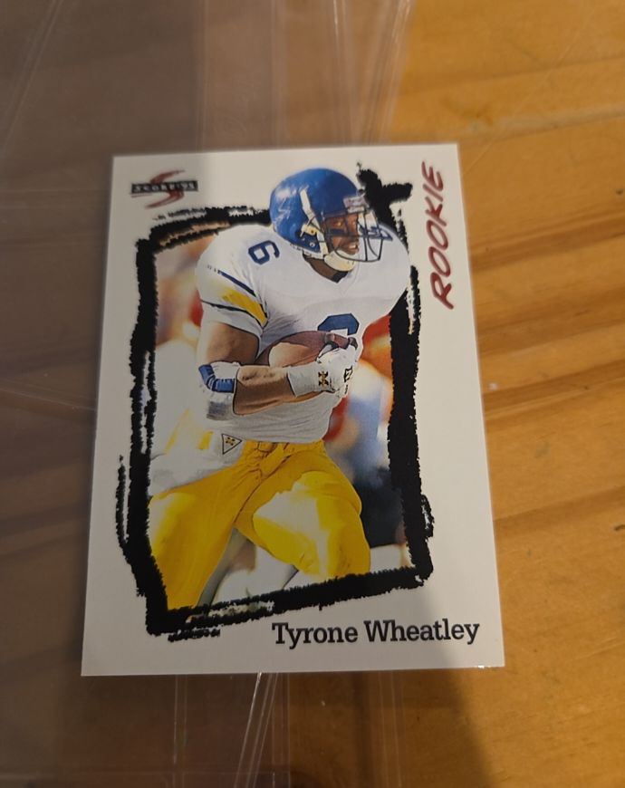 1995 Score #249 Tyrone Wheatley Rookie — front