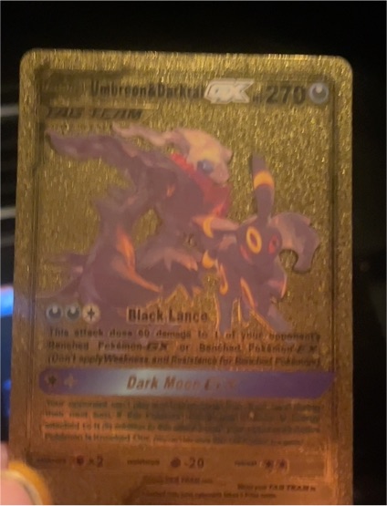 2017 Pokémon TCG Sun and Moon #SM210 Umbreon & Darkrai GX — front